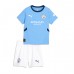 Camiseta Manchester City Erling Haaland #9 Primera Equipación Replica 2024-25 para niños mangas cortas (+ Pantalones cortos)